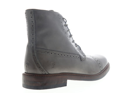 Frye Murray Lace Up 80269 Mens Gray Leather High Top Zipper Casual Dress Boots