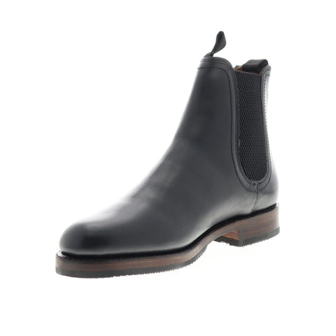 Frye Sawyer Chelsea 80302 Mens Black Leather Slip On Boots Shoes