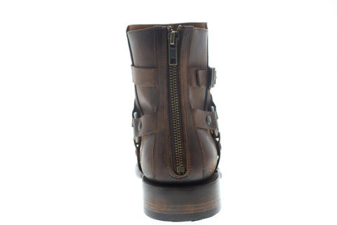 Frye Weston Cross Strap 80309 Mens Brown Leather High Top Casual Dress Boots