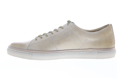 Frye Essex Low 80350 Mens Beige Leather Lace Up Low Top Sneakers Shoes