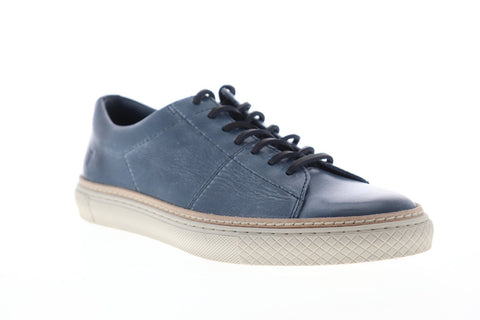 Frye Essex Low 80350 Mens Blue Leather Lace Up Low Top Sneakers Shoes