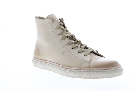 Frye Essex High 80351 Mens Beige Tan Leather High Top Lifestyle Sneakers Shoes