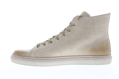 Frye Essex High 80351 Mens Beige Tan Leather High Top Lifestyle Sneakers Shoes