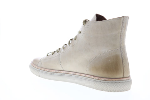 Frye Essex High 80351 Mens Beige Tan Leather High Top Lifestyle Sneakers Shoes