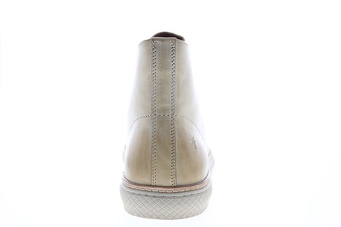 Frye Essex High 80351 Mens Beige Tan Leather High Top Lifestyle Sneakers Shoes