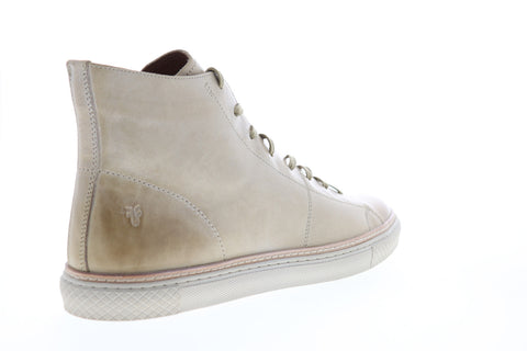 Frye Essex High 80351 Mens Beige Tan Leather High Top Lifestyle Sneakers Shoes