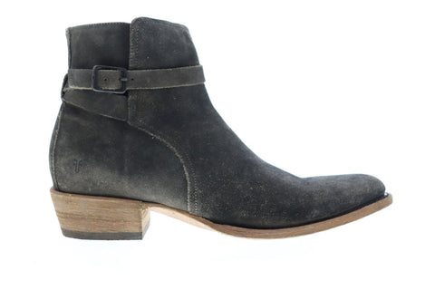 Frye Grady Jodphur 80352 Mens Gray Suede Casual Dress Zipper Boots Shoes