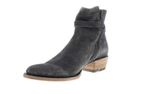 Frye Grady Jodphur 80352 Mens Gray Suede Casual Dress Zipper Boots Shoes