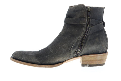 Frye Grady Jodphur 80352 Mens Gray Suede Casual Dress Zipper Boots Shoes