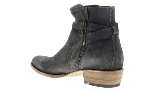 Frye Grady Jodphur 80352 Mens Gray Suede Casual Dress Zipper Boots Shoes