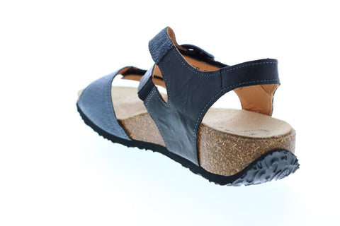 Think Mizzi 10 80359-09 Womens Black Leather Slides Sandals Shoes
