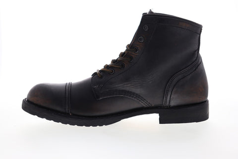 Frye Logan Cap Toe 80360 Mens Black Leather Lace Up Casual Dress Boots Shoes