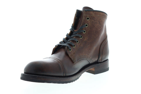 Frye Logan Cap Toe 80361 Mens Brown Leather Lace Up Casual Dress Boots Shoes