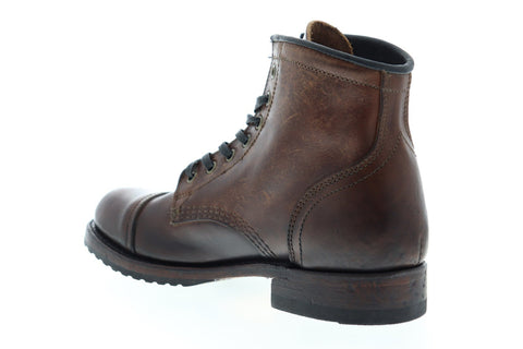 Frye Logan Cap Toe 80361 Mens Brown Leather Lace Up Casual Dress Boots Shoes