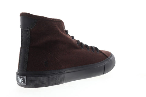 Frye Ludlow High 80366 Mens Red Suede Lace Up High Top Sneakers Shoes