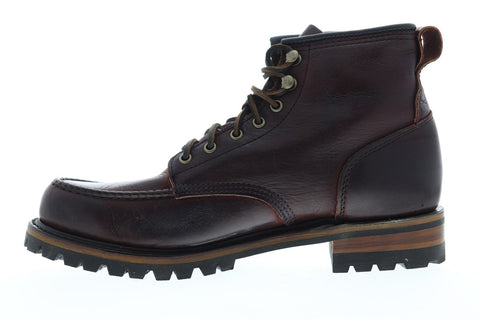 Frye Penn Lug Moc Workboot 80370 Mens Brown Leather Work Boots Shoes