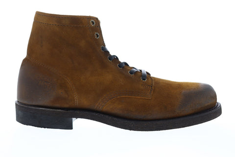 Frye Prison Boot 80373 Mens Brown Suede Lace Up Casual Dress Boots Shoes