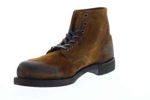 Frye Prison Boot 80373 Mens Brown Suede Lace Up Casual Dress Boots Shoes