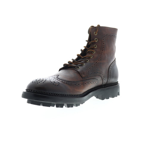 Frye Tanker Lace Up 80376 Mens Brown Leather Lace Up Work Boots Shoes