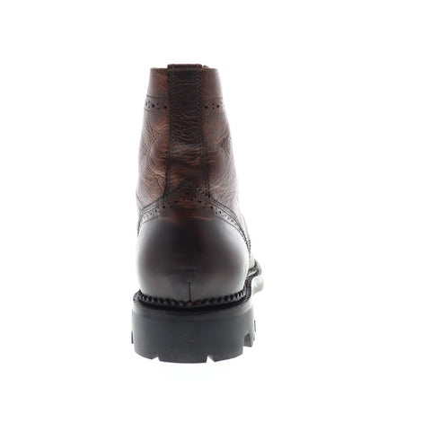 Frye Tanker Lace Up 80376 Mens Brown Leather Lace Up Work Boots Shoes
