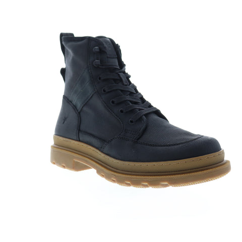 Frye Scout Boot 80438 Mens Black Canvas High Top Lace Up Casual Dress Boots
