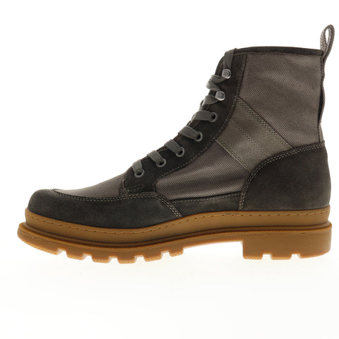 Frye Scout Boot 80438 Mens Gray Canvas Suede High Top Lace Up Casual Dress Boots