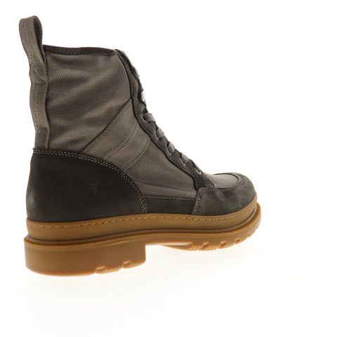 Frye Scout Boot 80438 Mens Gray Canvas Suede High Top Lace Up Casual Dress Boots
