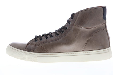 Frye Walker Midlace 80442 Mens Gray Leather Lace Up High Top Sneakers Shoes