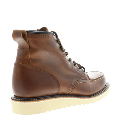 Frye Penn Wedge Workboot 80444 Mens Brown Leather Lace Up Boots Shoes