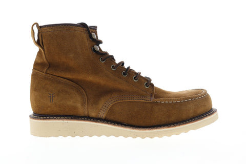 Frye Penn Wedge Workboot 80445 Mens Brown Suede Lace Up Boots Shoes