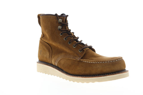 Frye Penn Wedge Workboot 80445 Mens Brown Suede Lace Up Boots Shoes