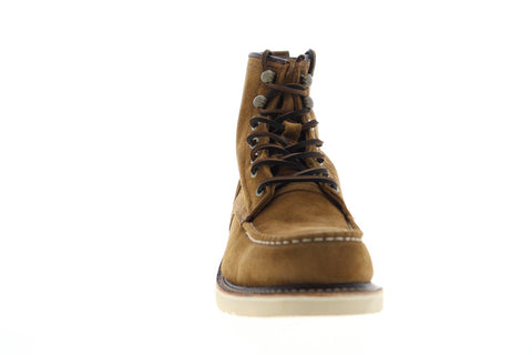Frye Penn Wedge Workboot 80445 Mens Brown Suede Lace Up Boots Shoes
