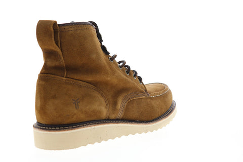 Frye Penn Wedge Workboot 80445 Mens Brown Suede Lace Up Boots Shoes