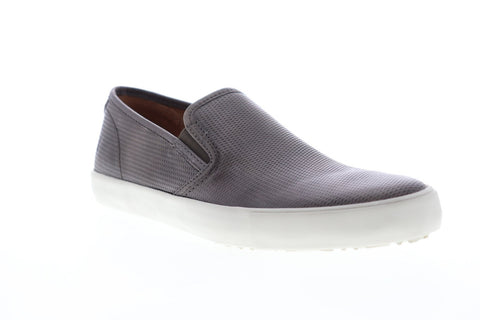 Frye Brett Perf Slip On 80498 Mens Gray Leather Slip On Sneakers Shoes