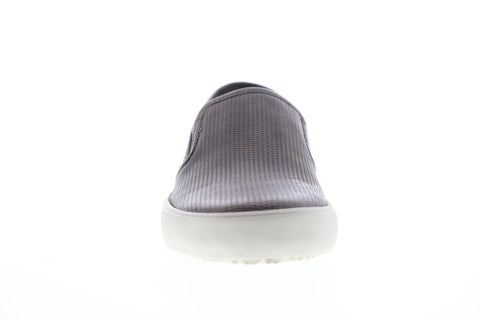 Frye Brett Perf Slip On 80498 Mens Gray Leather Slip On Sneakers Shoes