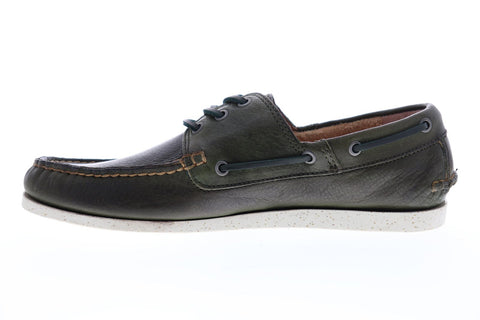 Frye Briggs Boat 80502 Mens Green Leather Lace Up Casual Boat Shoes