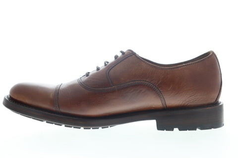 Frye Bowery Bal Oxford 80533 Mens Brown Leather Low Top Cap Toe Oxfords Shoes