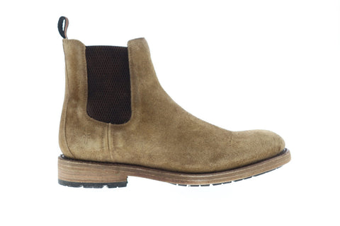 Frye Bowery Chelsea 80534 Mens Brown Suede Chelsea Slip On Boots Shoes
