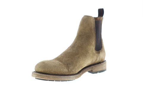 Frye Bowery Chelsea 80534 Mens Brown Suede Chelsea Slip On Boots Shoes