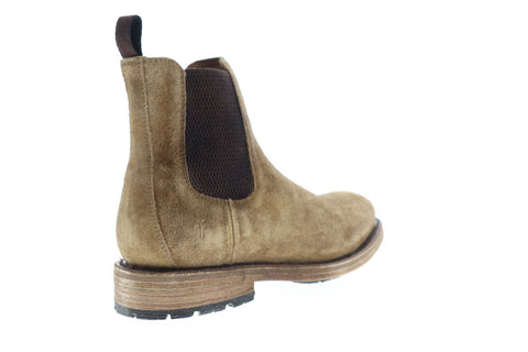 Frye Bowery Chelsea 80534 Mens Brown Suede Chelsea Slip On Boots Shoes