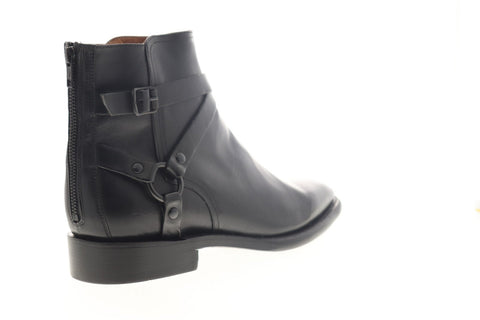 Frye Weston Cross Strap 80538 Mens Black Leather Zipper Casual Dress Boots Shoes