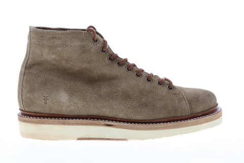 Frye Bryant Lace Up 80556 Mens Gray Suede Chukkas Lace Up Boots Shoes