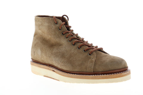 Frye Bryant Lace Up 80556 Mens Gray Suede Chukkas Lace Up Boots Shoes