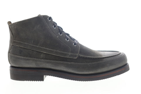 Frye Field Lace Up 80567 Mens Gray Leather High Top Casual Dress Boots