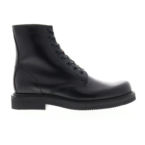 Frye Johnny Combat 80571 Mens Black Leather Lace Up Casual Dress Boots Shoes
