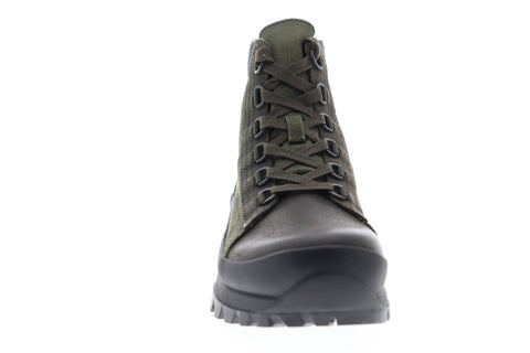 Frye Korver Utility Boot 80573 Mens Green Canvas Lace Up Work Boots Shoes