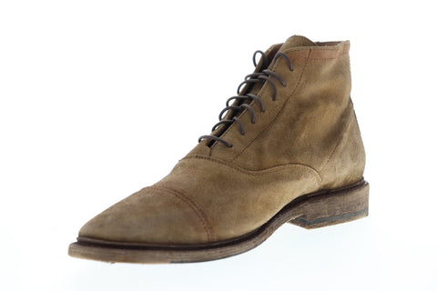 Frye Paul Lace Up 80595 Mens Brown Suede Lace Up Casual Dress Boots Shoes