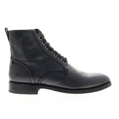 Frye Peyton Lace Up 80600 Mens Black Leather Casual Dress Boots Shoes