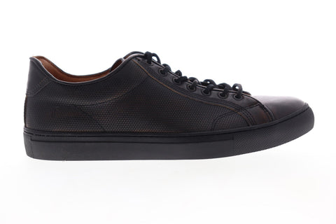 Frye Walker Low Lace 80608 Mens Black Leather Lace Up Low Top Sneakers Shoes
