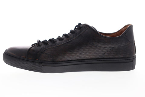 Frye Walker Low Lace 80608 Mens Black Leather Lace Up Low Top Sneakers Shoes